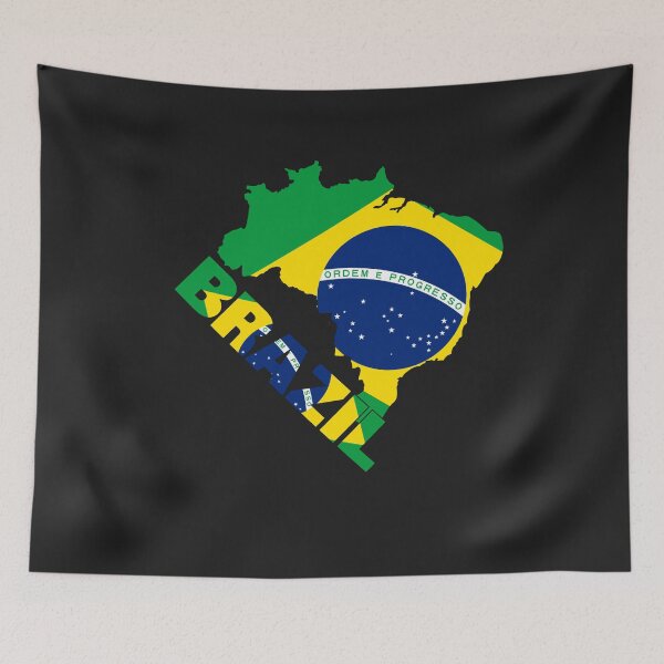 Item preview, Brazil Flag Map designed and sold by AnimalsDH305.