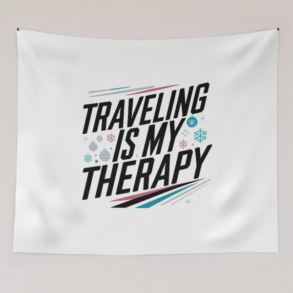Item preview, #Explore, Dream, Discover: Traveling is My Therapy designed and sold by Colorful-Garden.
