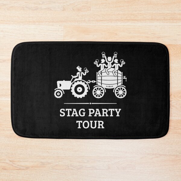 Item preview, Stag Party Tour With Tractor And Beer Barrel (White) designed and sold by MrFaulbaum.