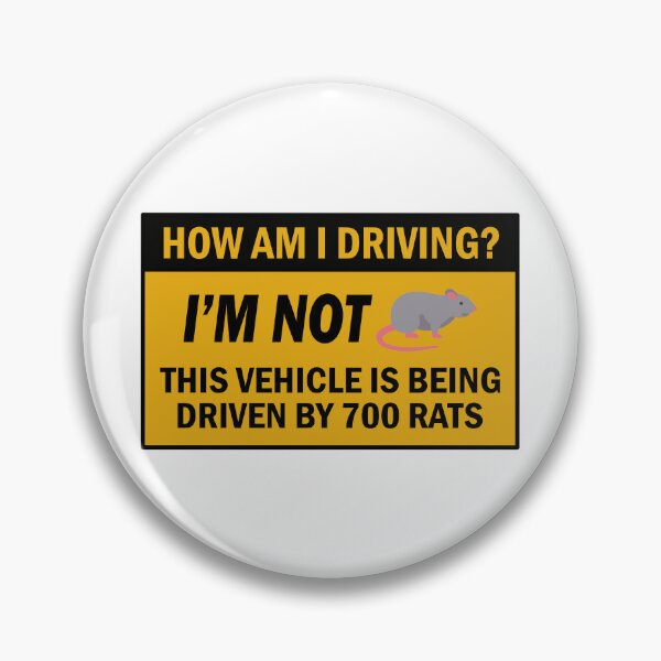 Item preview, How Am I Driving? I'm Not This Vehicle is being driven by 700 rats Funny Bumper designed and sold by BUMPER-STICKERS.