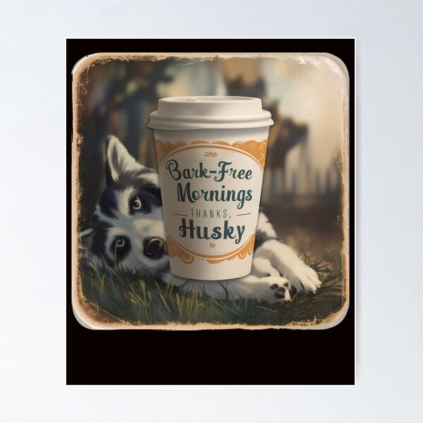 Item preview, Coffee with my Husky designed and sold by Endless Projects.