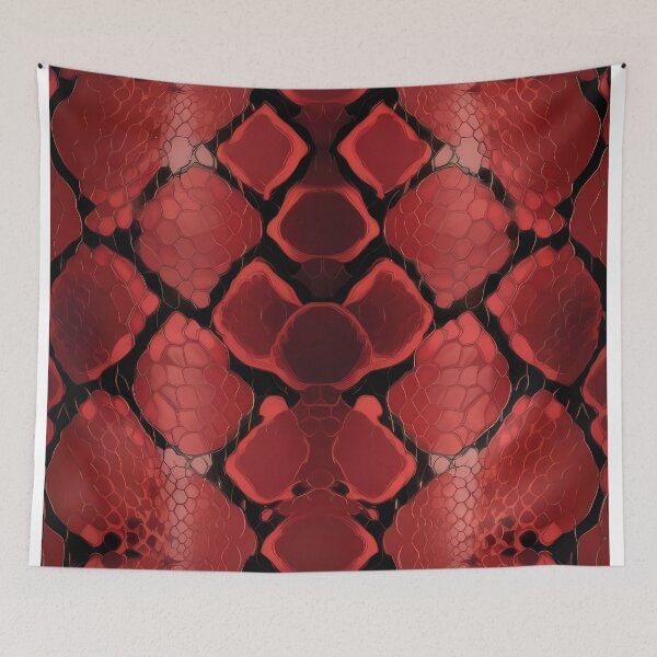 Item preview, Red Snake skin clean clear elegence print pattern designed and sold by brokenpones.