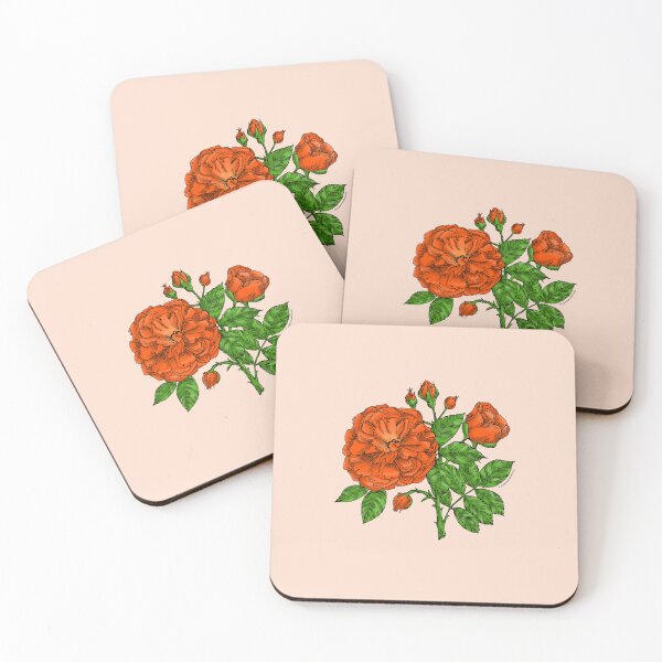 Item preview, Orange Flat Rose Bloom Very Full 40+ Petals In 3+ Rows designed and sold by Rachael Taylor.