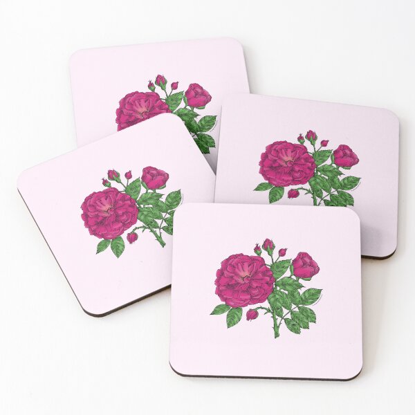 Item preview, Deep Pink Flat Rose Bloom Very Full 40+ Petals In 3+ Rows designed and sold by Rachael Taylor.