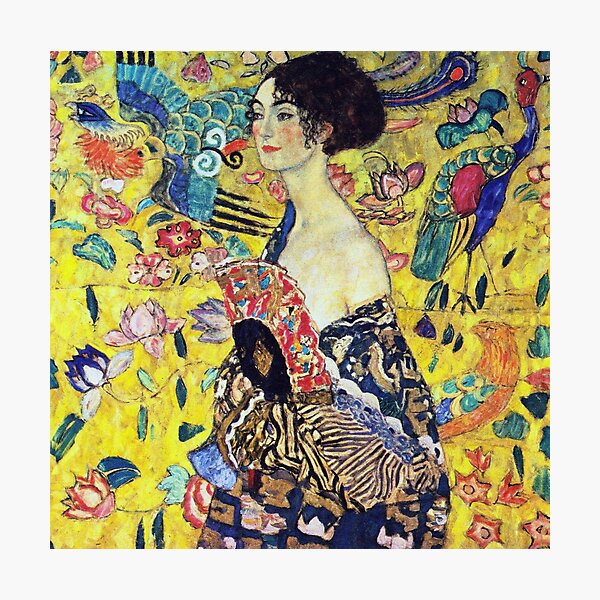 Item preview, Gustav Klimt - Dame avec ventilateur designed and sold by NewNomads.