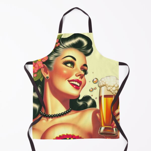 Item preview, Vintage Beer Pin-up designed and sold by PulpVintage.