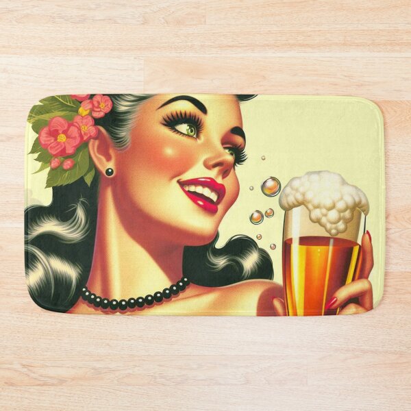 Item preview, Vintage Beer Pin-up designed and sold by PulpVintage.