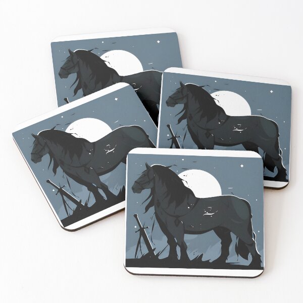 Item preview, horse stands tall at night designed and sold by Pawfectly Cute.