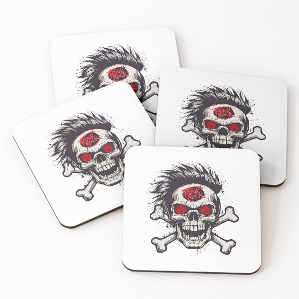 Item preview, Punk Rock Skull designed and sold by NickTaroDesign.