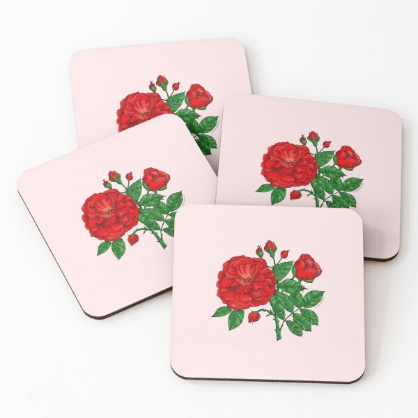 Item preview, Bright Red Flat Rose Bloom Very Full 40+ Petals In 3+ Rows designed and sold by Rachael Taylor.