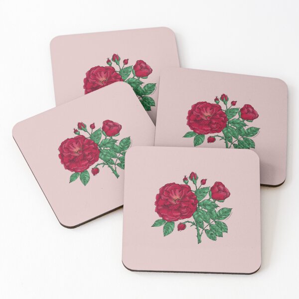 Item preview, Dark Red Flat Rose Bloom Very Full 40+ Petals In 3+ Rows designed and sold by Rachael Taylor.