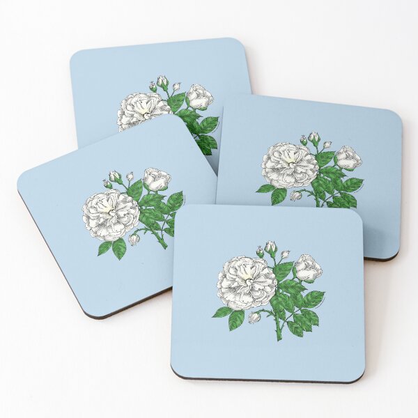 Item preview, White Flat Rose Bloom Very Full 40+ Petals In 3+ Rows designed and sold by Rachael Taylor.