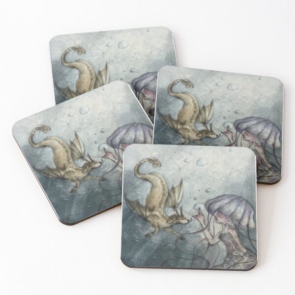 Item preview, Adventures of a dragon in the water designed and sold by elisespaintings.