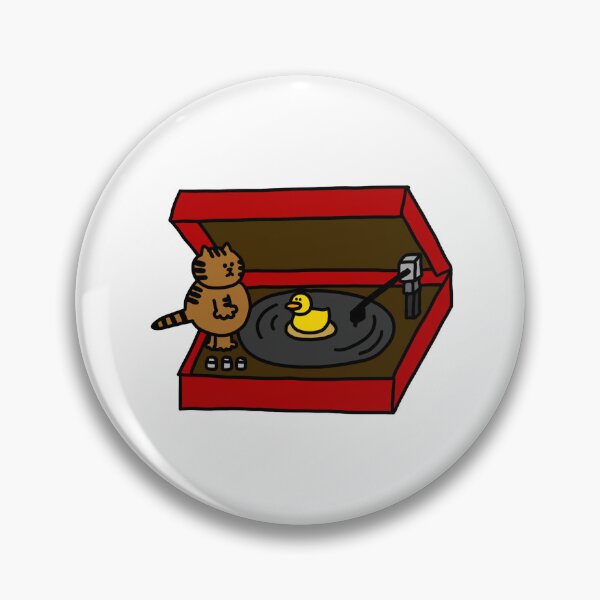 Item preview, a Cat and a Duck on the turntable designed and sold by superbaechoo.