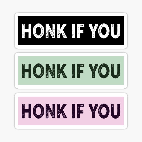 Honk If You! Funny Meme Bumper Car Sticker