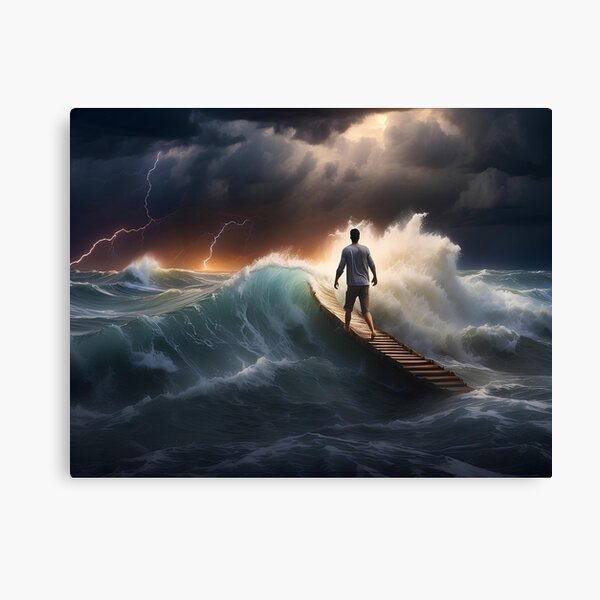 Item preview, Navigating through fluctuating weather conditions and towering waves while sailing. designed and sold by islam gamal.