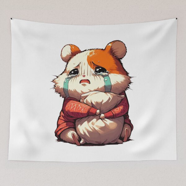 Item preview, Cute Crying Sad Hamster  designed and sold by TomFrontierArt.