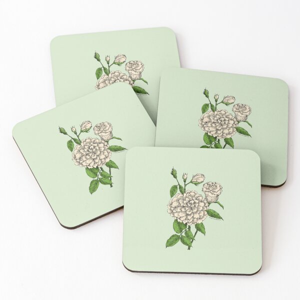 Item preview, Cream Flat Rose Bloom Full 26-40 Petals In 3+ Rows designed and sold by Rachael Taylor.