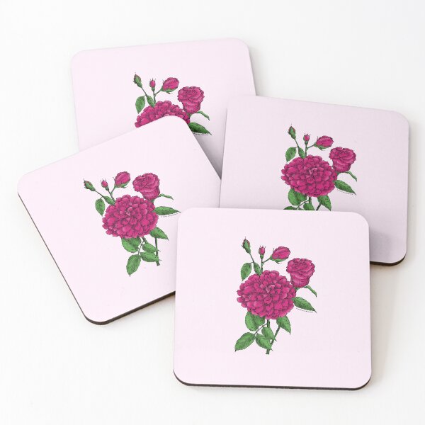 Item preview, Deep Pink Flat Rose Bloom Full 26-40 Petals In 3+ Rows designed and sold by Rachael Taylor.