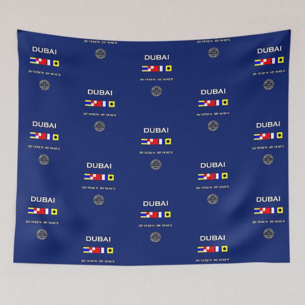Item preview, Dubai United Arab Emirates nautical flags designed and sold by TerradVents.