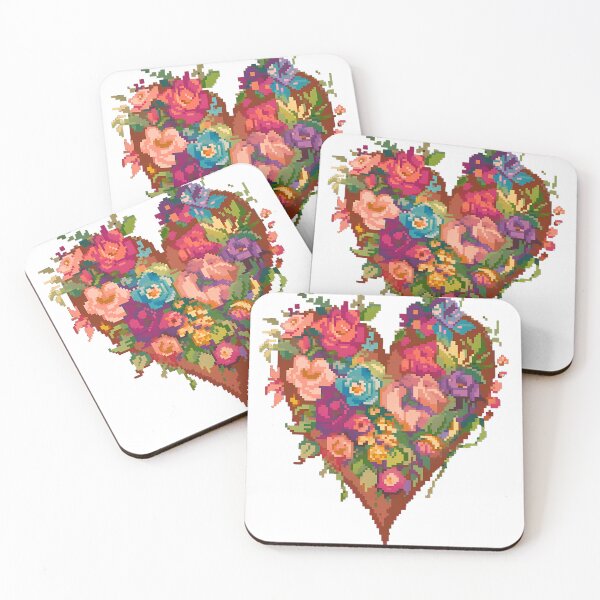 Item preview, Blooming heart- Pixel art designed and sold by octoboobs.