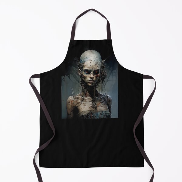 Item preview, Striking white haired female zombie with glowing red eyes designed and sold by OdinsBigBeard.