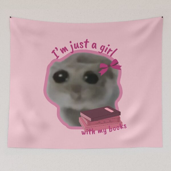 Item preview, Sad Hamster I'm Just A Girl With My Books designed and sold by Megurix.