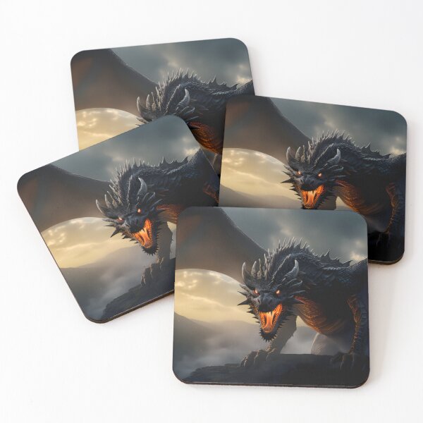 Item preview, Dark Fantasy Art - Epic Roaring Dragon designed and sold by Fantasy Masterpiece.