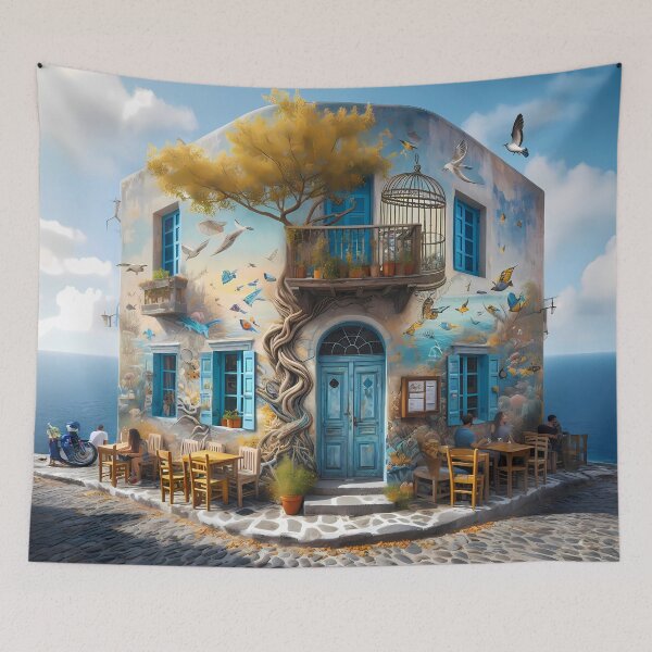 Item preview, Seaside Cafe designed and sold by Vibranta Studio.