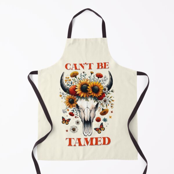 Item preview, Boho bull skull, "Can't be tamed" designed and sold by Margival.