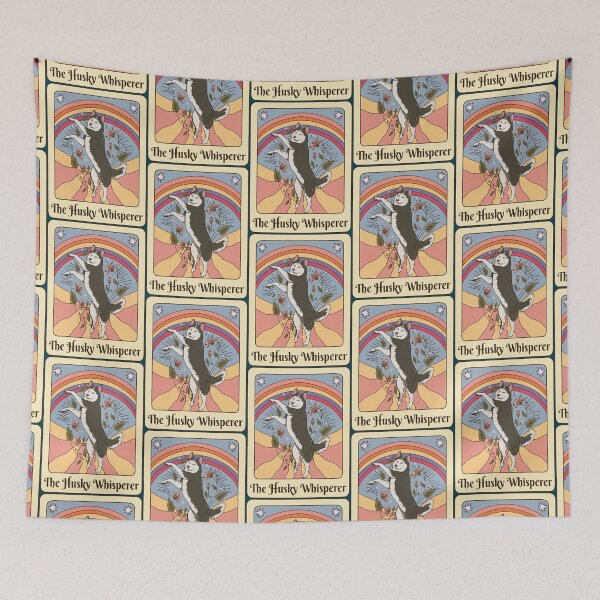 Item preview, Siberia Husky Dog Whisperer Floral Cartoon Tarot designed and sold by Teartynuy.