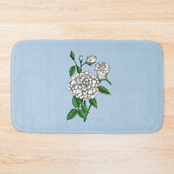 Item preview, White Flat Rose Bloom Full 26-40 Petals In 3+ Rows designed and sold by Rachael Taylor.