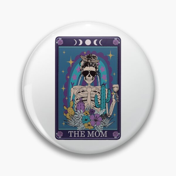 Item preview, Skeleton Skull Messy Bun Mom Tarot Card The Mom Halloween (1) designed and sold by Teartynuy.