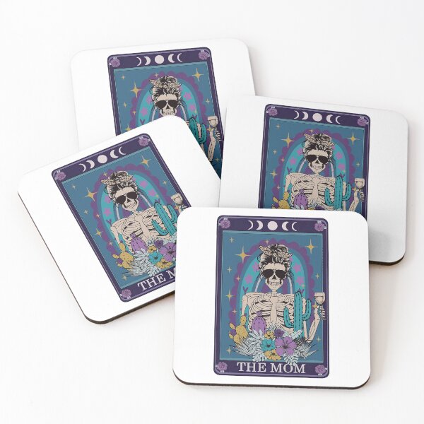 Item preview, Skeleton Skull Messy Bun Mom Tarot Card The Mom Halloween (1) designed and sold by Teartynuy.