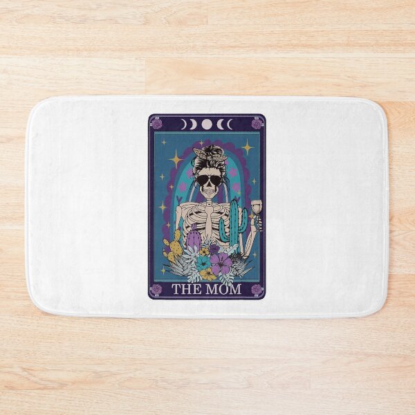 Item preview, Skeleton Skull Messy Bun Mom Tarot Card The Mom Halloween (1) designed and sold by Teartynuy.