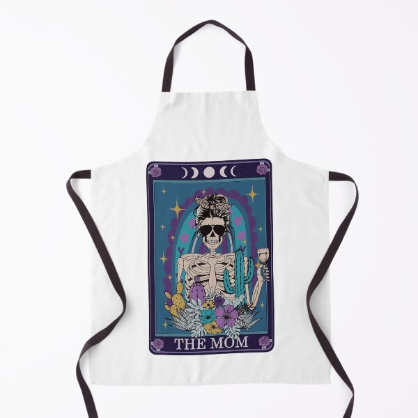 Item preview, Skeleton Skull Messy Bun Mom Tarot Card The Mom Halloween (1) designed and sold by Teartynuy.