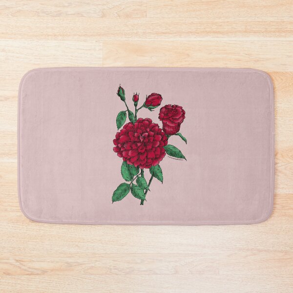 Item preview, Dark Red Flat Rose Bloom Full 26-40 Petals In 3+ Rows designed and sold by Rachael Taylor.