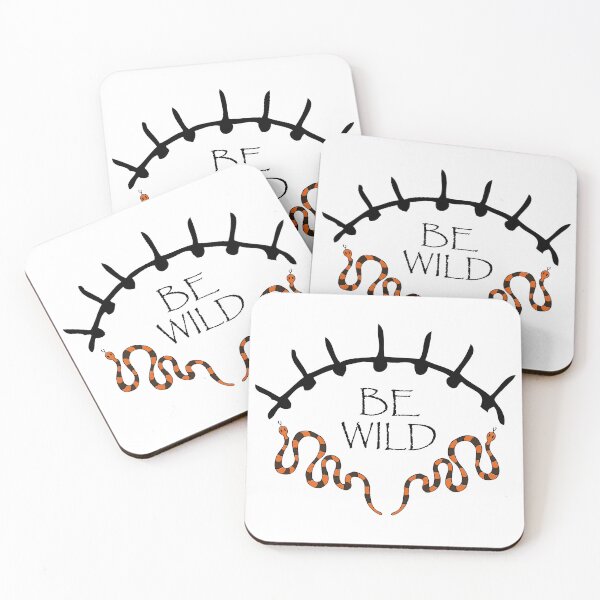 Item preview, illustration with snakes and "be wild" quote designed and sold by Oleksandra Yurchenko.