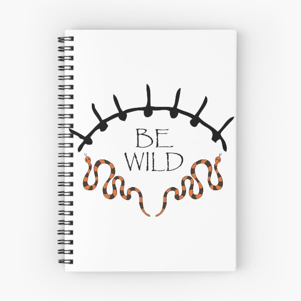 Item preview, illustration with snakes and "be wild" quote designed and sold by Oleksandra Yurchenko.
