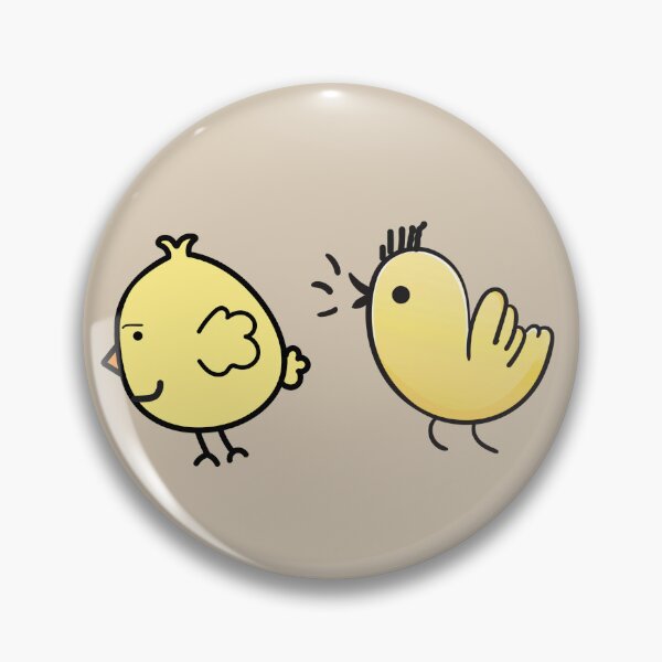 Item preview, two yellow chickens running designed and sold by Moris-shop.