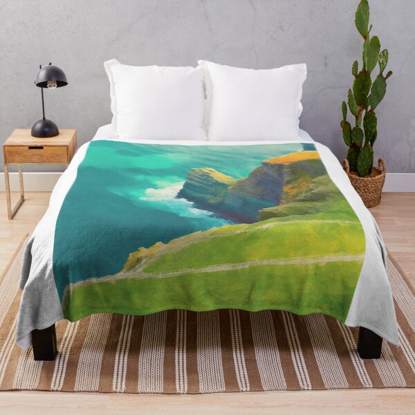 Item preview, Vintage Travel Poster - Minimalist Retro Cliffs of Moher, Ireland designed and sold by pod24.