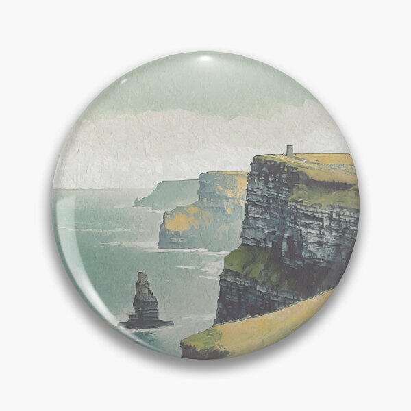 Item preview, Vintage Minimalist Cliffs of Moher Travel Poster - Retro Ireland designed and sold by pod24.