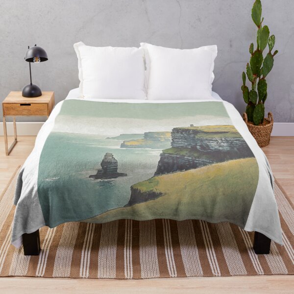 Item preview, Vintage Minimalist Cliffs of Moher Travel Poster - Retro Ireland designed and sold by pod24.