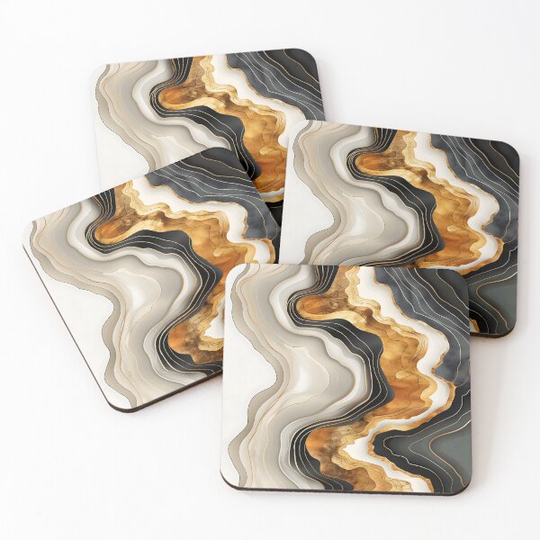 Item preview, Timeless Elegance: A Luxurious Flow of Ivory, Gold, and Mystery designed and sold by unimuse.