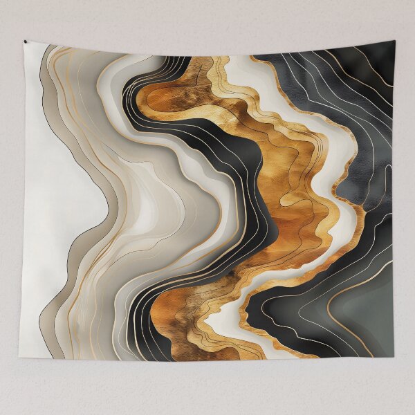 Item preview, Timeless Elegance: A Luxurious Flow of Ivory, Gold, and Mystery designed and sold by unimuse.