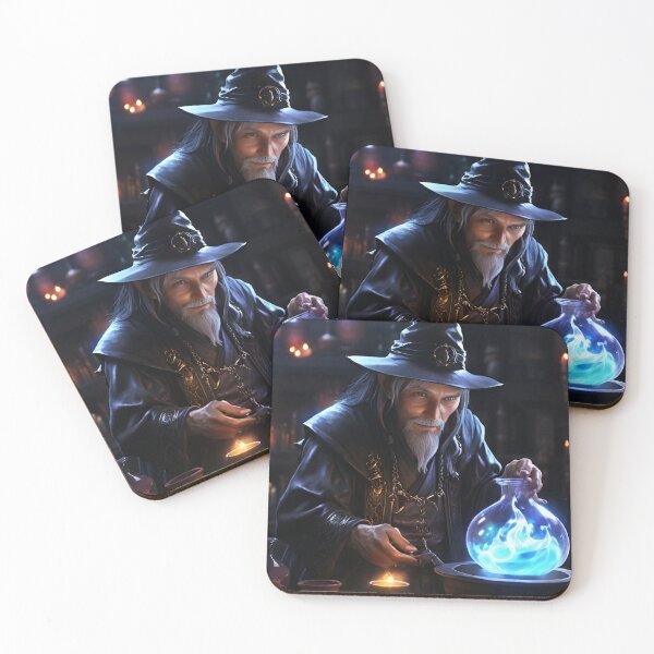 Item preview, Wizard brewing potions designed and sold by TetragramArt.
