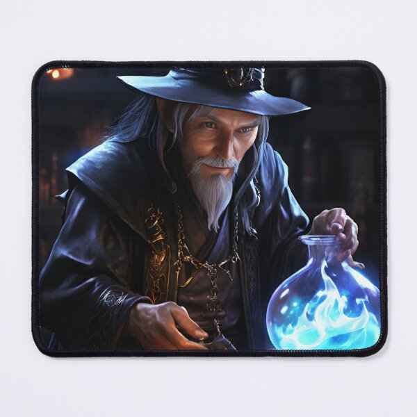 Item preview, Wizard brewing potions designed and sold by TetragramArt.
