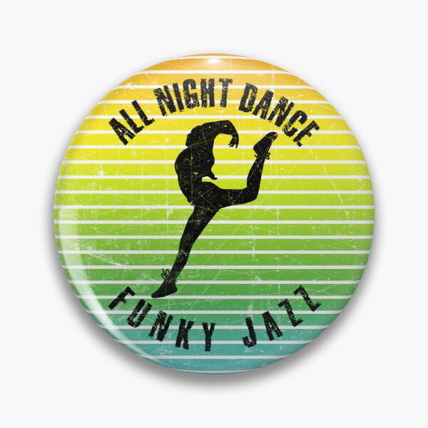 Item preview, Black silhouette of a woman dancing funky jazz against a background of colorful stripes designed and sold by HarridanCreates.