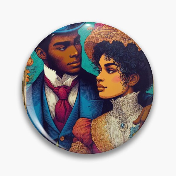 Item preview, Afro-Victorian Couple in a Gilded Frame designed and sold by PortugalGO.