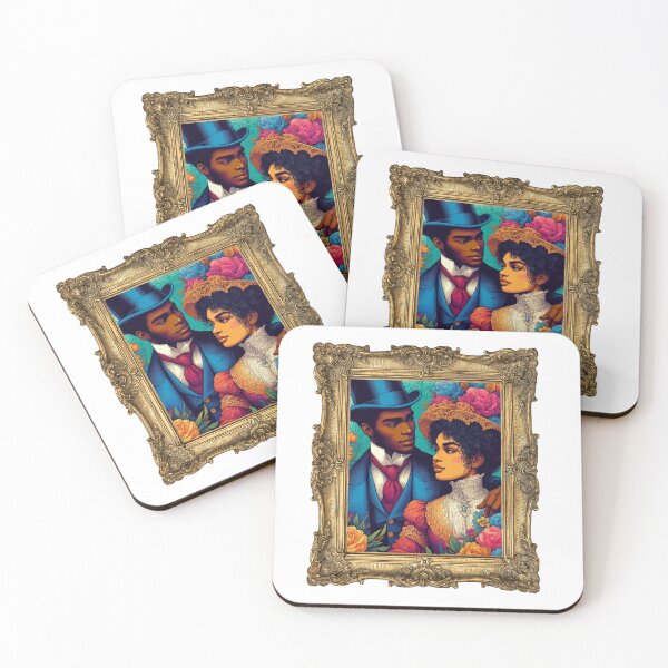 Item preview, Afro-Victorian Couple in a Gilded Frame designed and sold by PortugalGO.